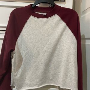 H&M Cropped Crewneck Sweater